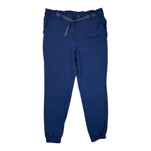 Columbia Pants Mens XL Navy Joggers Elastic Waist Stretch Belted Cuffed Trail